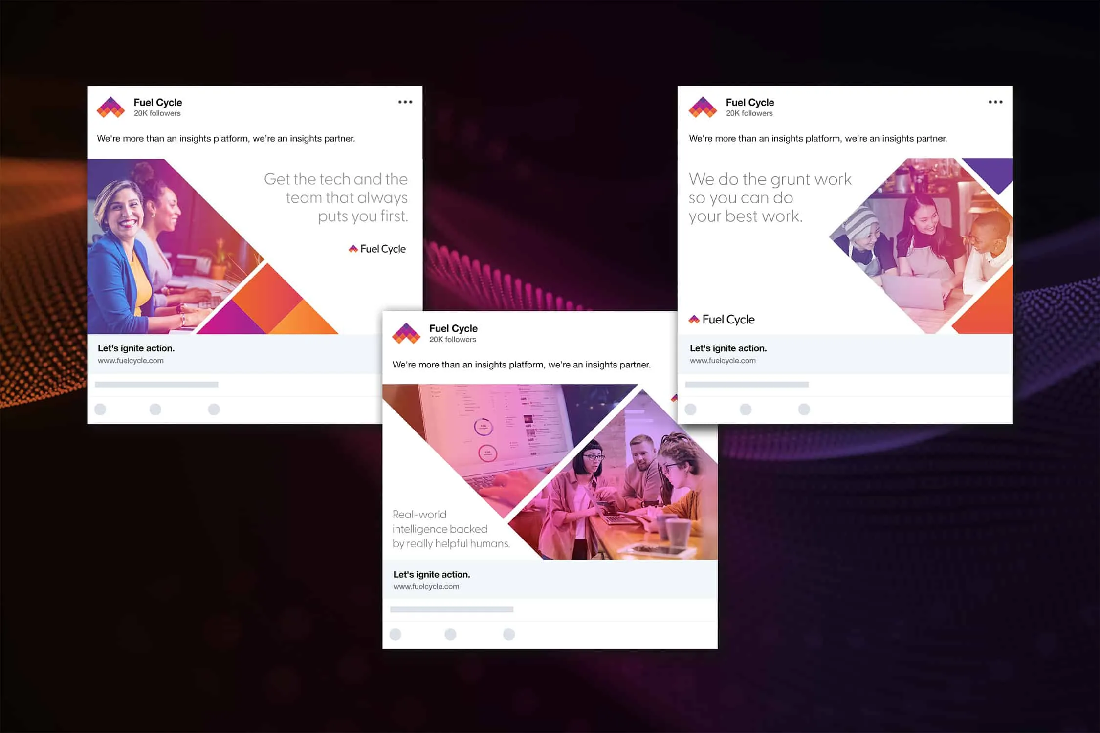 Fuel Cycle LinkedIn ad mockup