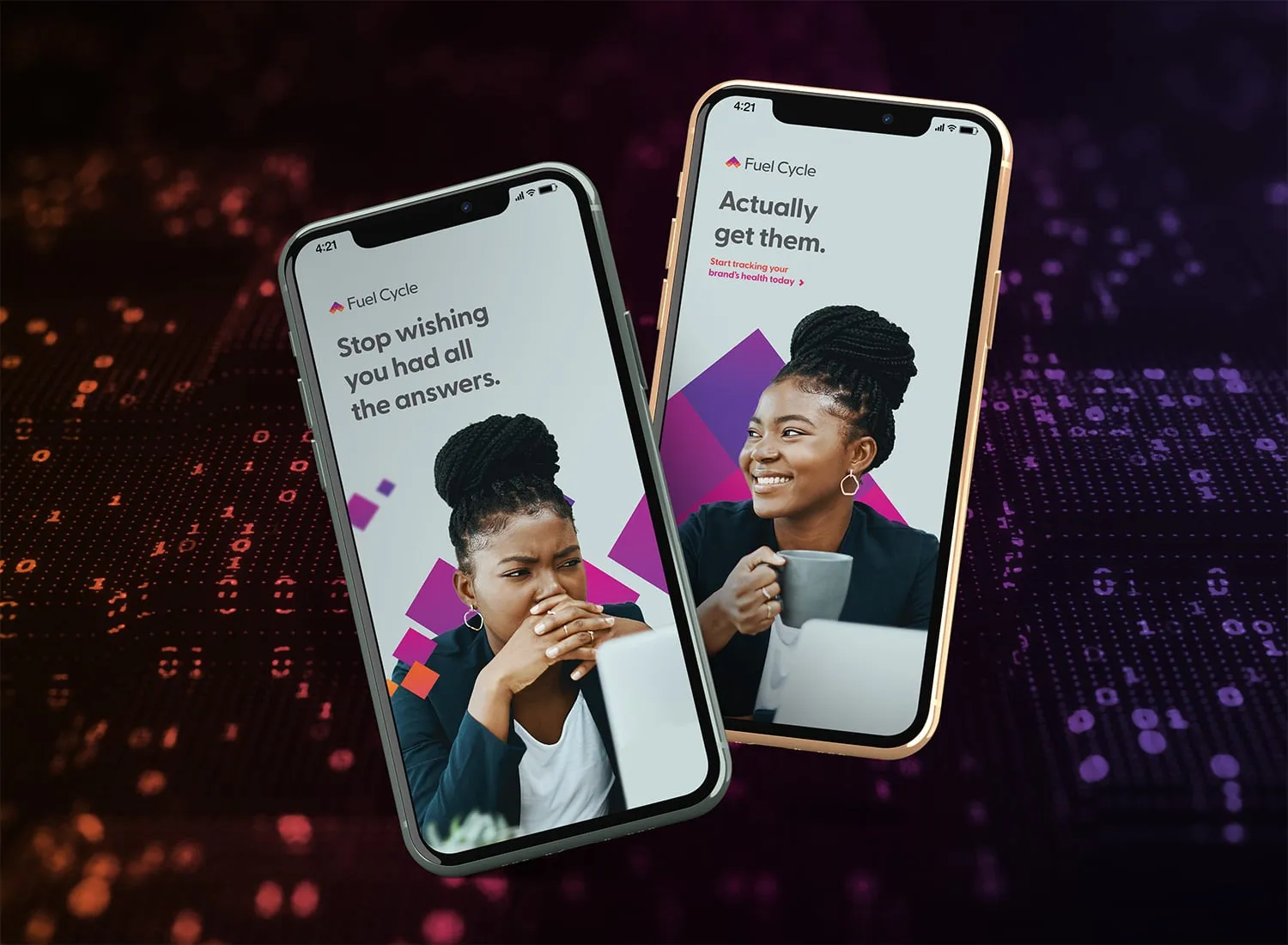 Floating iPhones mockup